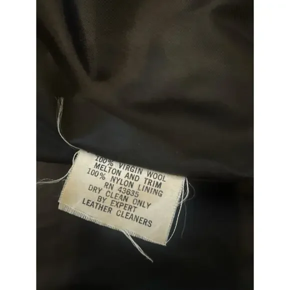 Vintage Green & Yellow Wool Varsity Jacket Women's XS/S by Nelsons USA
